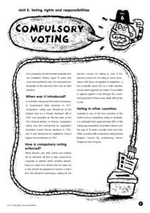 Unit 2: Voting rights and responsibilities Topic 6  COMPULSORY