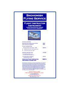 Snohomish Flying Service Flight Instructor Instrument minimum Requirements—15 Hours Approved school #GIQS307E