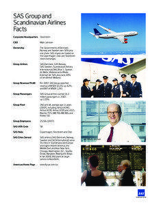 SAS Group and Scandinavian Airlines Facts