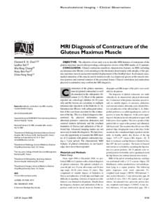 M u s c ul o s kel et a l I m ag i n g • C l i n i c a l O b s e r va t i o n s  Chen et al. MRI Diagnosis of Gluteal Contracture