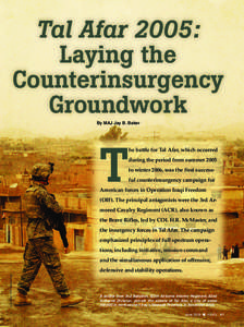 Tal Afar 2005: Laying the Counterinsurgency
