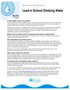 Lead in school drinking water