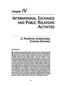 Chapter  IV INTERNATIONAL EXCHANGE AND PUBLIC RELATIONS