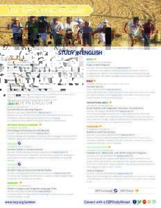 2014  SUMMER PROGRAMS STUDY IN ENGLISH
