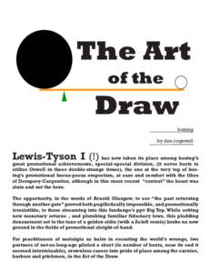 The Art of the Draw boxing by don cogswell