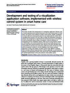 Development and testing of a visualization application software, implemented with wireless control system in smart home care