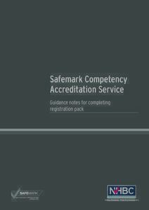 Safemark Competency Accreditation Service Guidance notes for completing registration pack  page c1