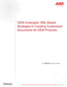 OEM Untangled: XML-Based Strategies in Creating Customized Documents for OEM Products An