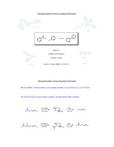 Decarboxylative Cross-Coupling Chemistry F S N