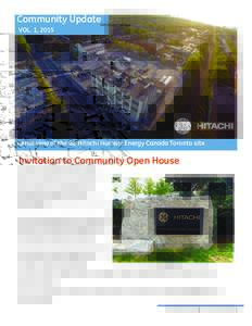 Community Update VOL. 1, 2015 Aerial view of the GE Hitachi Nuclear Energy Canada Toronto site  Invitation to Community Open House