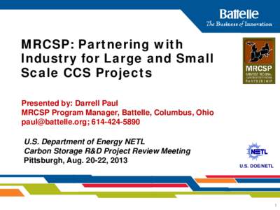 Midwest Regional Carbon Sequestration Partnership Update (DOE Project No. DE-FC26-05NT42589)