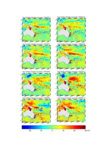 Figure S1. Maps of sea surface height anomaly during King Tide events. Star indicates the position of Tuvalu. The color bar shows the sea surface height anomaly by centimeter. Red color presents the warm-water effect;