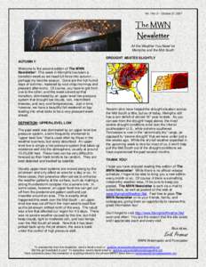 Vol. I No. 2 – October 27, 2007  The MWN Newsletter All the Weather You Need for Memphis and the Mid-South
