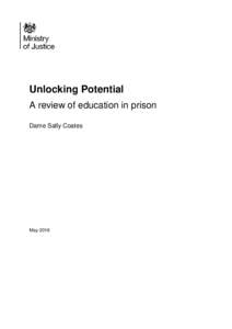 Unlocking potential A review of education in prison