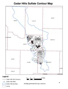Cedar Hills Sulfate Contour Map  GRANT WOODS  40