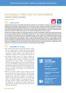 UNCTAD Toolbox Section 1 - Transforming economies, fostering sustainable development - Sustainable Trade and the Environment