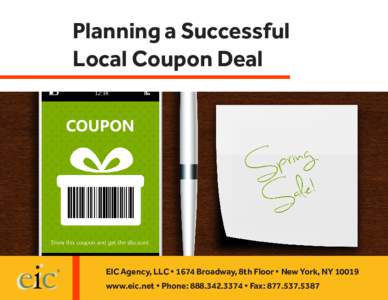Planning a Successful Local Coupon Deal eic  ®