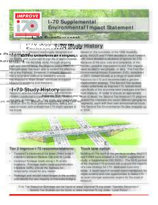 IMPROVE  I-70 Supplemental Environmental Impact Statement I-70 Study History