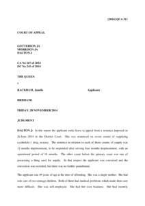 [2014] QCA 311  COURT OF APPEAL GOTTERSON JA MORRISON JA