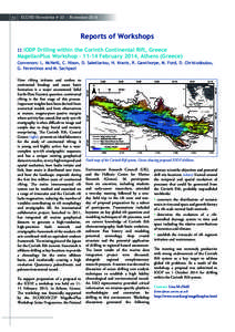 20  ECORD Newsletter # 23 - November 2014 Reports of Workshops :: IODP Drilling within the Corinth Continental Rift, Greece