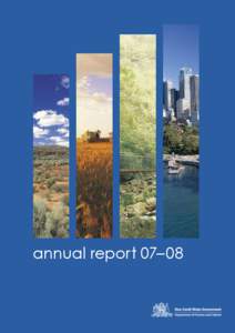 annual report 07–08  The Honourable Nathan Rees MP