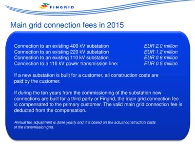 Fingrid – basic information and grid connection requirements of wind power plants