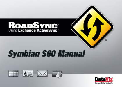 Symbian S60 Manual  Table of Contents General Product Information  What is RoadSync® . .  .  .  .  .  .  .  .  .  .  .  .  .  .  .  .  .  .  .  .  .  .  .  .  .  .  .  .  .  .  .  .
