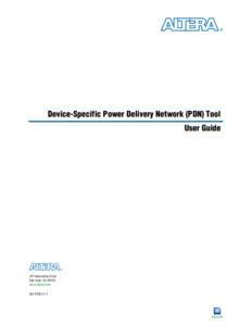 Device-Specific Power Delivery Network (PDN) Tool User Guide Device-Specific Power Delivery Network (PDN) Tool User Guide