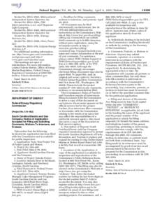 Federal Register / Vol. 80, NoMonday, April 6, Notices Docket No. ER13–1943, Midcontinent Independent System Operator, Inc. Docket No. ER13–1924, PJM Interconnection, L.L.C. and Duquesne Light Company