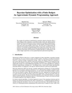 Bayesian Optimization with a Finite Budget: An Approximate Dynamic Programming Approach
