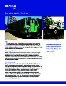 Rail inspection / Rail transport / ENSCO /  Inc. / Road-rail vehicle / Track / Inspection / Vehicle / MOT test / Transport / Land transport / Car safety