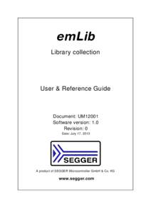 emLib Library collection User & Reference Guide  Document: UM12001