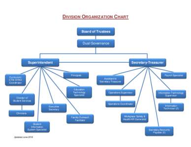 DIVISION ORGANIZATION CHART Technology Board of Trustees  Dual Governance