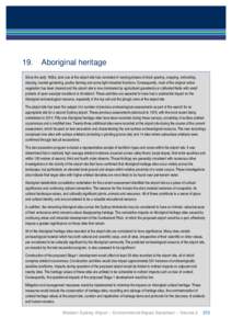 Humanities / Conservation and restoration / Museology / Culture / Conservation in Australia / Environmental law / Archaeology of Canada / Australian heritage law / Environmental impact assessment / Cultural heritage management / Western Sydney Airport / Cultural heritage