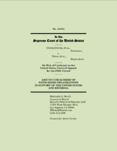 NoIn The Supreme Court of the United States UNITED STATES, ET AL.,