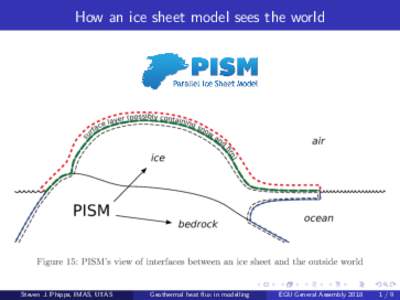 How an ice sheet model sees the world  Steven J. Phipps, IMAS, UTAS Geothermal heat flux in modelling