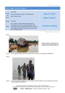 Creation date: 25 MarIndia, Nepal: Cyclone Hudhud India, Nepal Country and