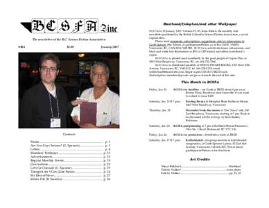 Masthead/Colophon/and other Wallpaper  The newsletter of the B.C. Science Fiction Association #404  $3.00