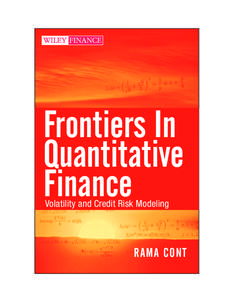 Frontiers In Quantitative Finance