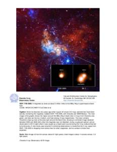 Supermassive black holes / Plasma physics / Magnetar / Observational astronomy / Chandra X-ray Observatory / X-ray astronomy / Astrophysical X-ray source / Sagittarius A* / Astronomy / Space / Star types