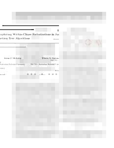Exploiting Within-Clique Factorizations in Junction-Tree Algorithms  Julian J. McAuley NICTA - Australian National University  Tib´