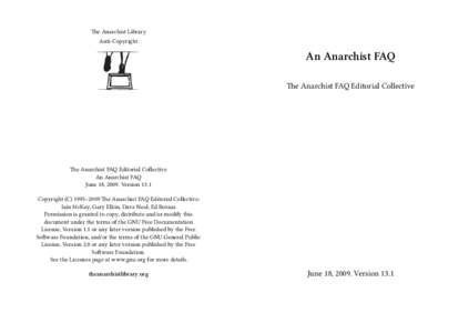 The Anarchist Library Anti-Copyright An Anarchist FAQ The Anarchist FAQ Editorial Collective