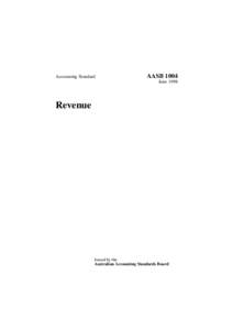 Accounting Standard  AASB 1004 June[removed]Revenue