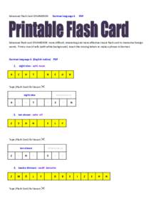Advanced Flash Card OFLAMERON  German language 6 PDF