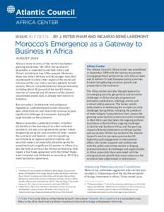Atlantic Council AFRICA CENTER ISSUE IN FOCUS BY J. PETER PHAM AND RICARDO RENÉ LARÉMONT