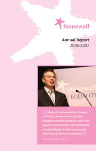 Annual Report[removed] ‘‘  Many of the tremendous changes