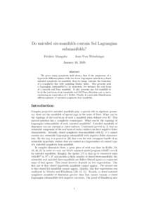Do uniruled six-manifolds contain Sol Lagrangian submanifolds? Fr´ed´eric Mangolte Jean-Yves Welschinger