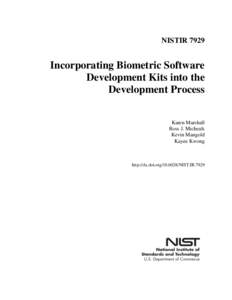 Incorporating Biometric Software Development Kits into the Development Process