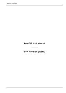 PostGIS[removed]Manual i PostGIS[removed]Manual  SVN Revision[removed])
