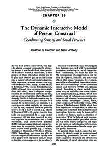 From Dual-Process Theories of the Social Mind. Edited by Jeffrey W. Sherman, Bertram Gawronski, and Yaacov Trope. Copyright 2014 by The Guilford Press. All rights reserved. C h a p t e r 16
